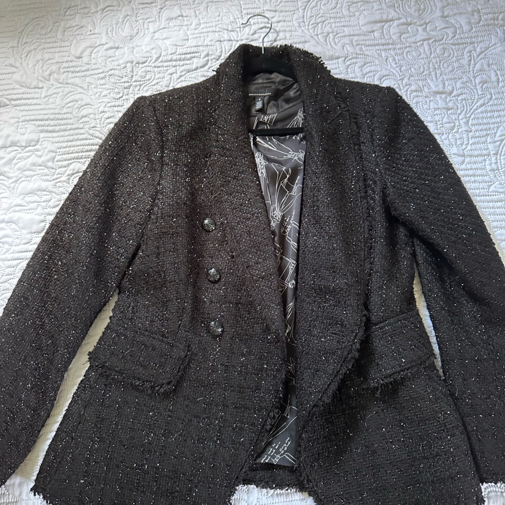 WHBM Textured Black Blazer